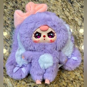 Baby Three BB3 “Happy Day” Purple Bunny Plush — 10” w/ Box & Card